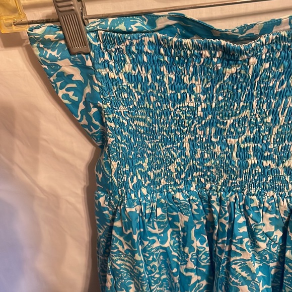 Lilly Pulitzer Girls / Teens Blue White Sea Life Motif Stretch Dress Size XS - Picture 11 of 12